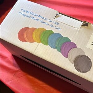 Colorful Mason Jar Lids Set